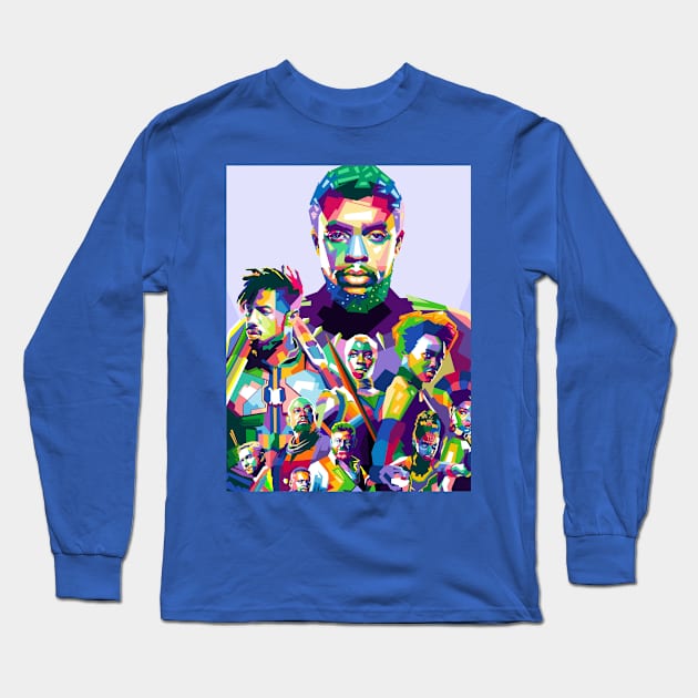 Black Panther Long Sleeve T-Shirt by erikhermawann22